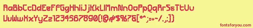 FuturexApocalypse Font – Red Fonts on Yellow Background