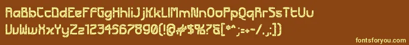 FuturexApocalypse Font – Yellow Fonts on Brown Background