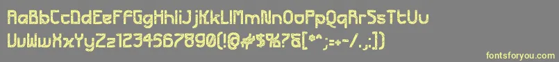 FuturexApocalypse Font – Yellow Fonts on Gray Background