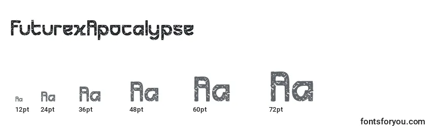 Размеры шрифта FuturexApocalypse