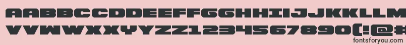 Bummerexpand-Schriftart – Schwarze Schriften auf rosa Hintergrund