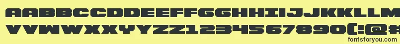 Bummerexpand Font – Black Fonts on Yellow Background