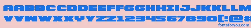 Saiba mais sobre a fonte Bummerexpand Fonte Bummerexpand – fontes azuis em um fundo rosa