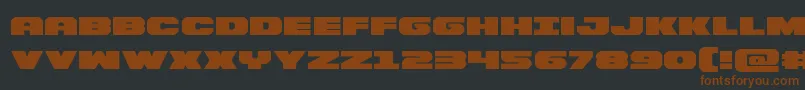 Bummerexpand-Schriftart – Braune Schriften auf schwarzem Hintergrund