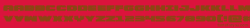 Bummerexpand Font – Brown Fonts on Red Background