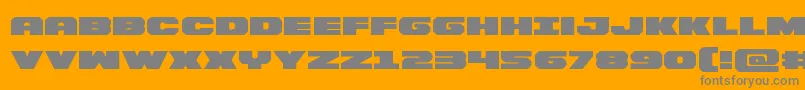 Fonte Bummerexpand – fontes cinzas em um fundo laranja