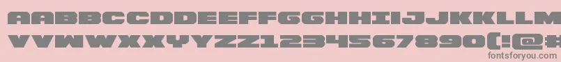 Czcionka Bummerexpand – szare czcionki na różowym tle