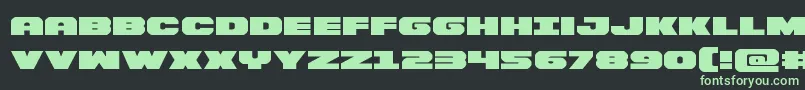 Bummerexpand Font – Green Fonts on Black Background