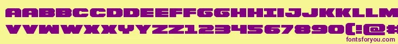 Bummerexpand Font – Purple Fonts on Yellow Background