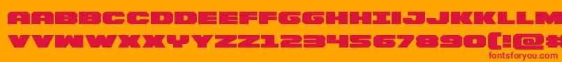 Bummerexpand Font – Red Fonts on Orange Background