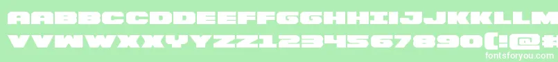 Bummerexpand-Schriftart – Weiße Schriften auf grünem Hintergrund