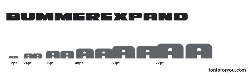 Größen der Schriftart Bummerexpand