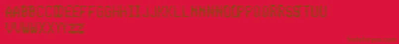 BelchingUpSalisburySteak-fontti – ruskeat fontit punaisella taustalla