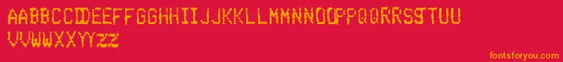 BelchingUpSalisburySteak Font – Orange Fonts on Red Background