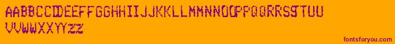 BelchingUpSalisburySteak Font – Purple Fonts on Orange Background