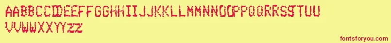 BelchingUpSalisburySteak Font – Red Fonts on Yellow Background