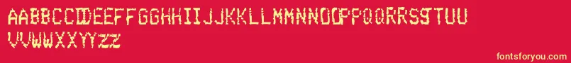 BelchingUpSalisburySteak Font – Yellow Fonts on Red Background