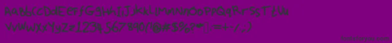 FuzzyFont-Schriftart – Schwarze Schriften auf violettem Hintergrund