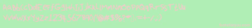 FuzzyFont Font – Pink Fonts on Green Background