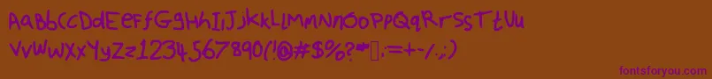 Шрифт FuzzyFont – фиолетовые шрифты на коричневом фоне