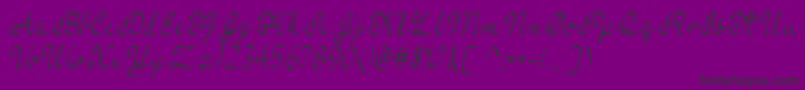 フォントFeelMyHeartTtf – 紫の背景に黒い文字