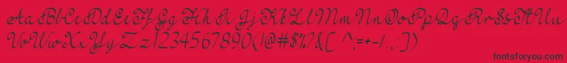 FeelMyHeartTtf Font – Black Fonts on Red Background