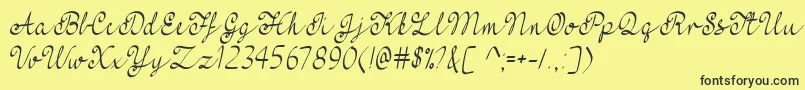 FeelMyHeartTtf Font – Black Fonts on Yellow Background