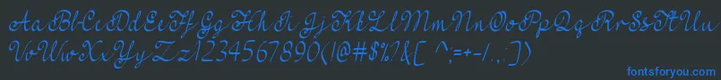 FeelMyHeartTtf Font – Blue Fonts on Black Background