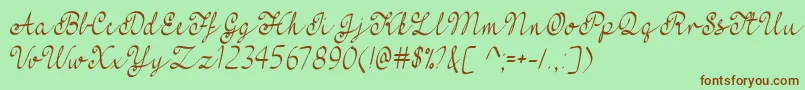 FeelMyHeartTtf Font – Brown Fonts on Green Background