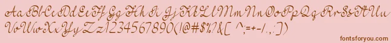 FeelMyHeartTtf Font – Brown Fonts on Pink Background