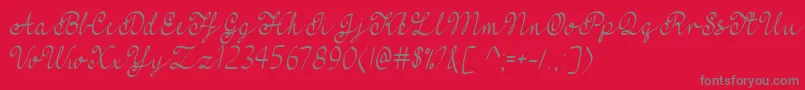 FeelMyHeartTtf Font – Gray Fonts on Red Background