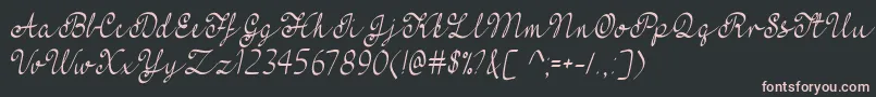 FeelMyHeartTtf Font – Pink Fonts on Black Background