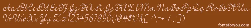 FeelMyHeartTtf Font – Pink Fonts on Brown Background