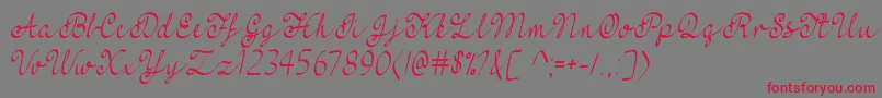 FeelMyHeartTtf Font – Red Fonts on Gray Background