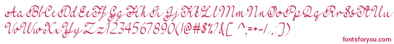 FeelMyHeartTtf Font – Red Fonts on White Background
