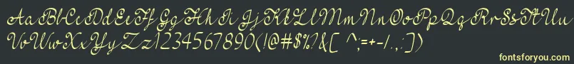 FeelMyHeartTtf Font – Yellow Fonts on Black Background