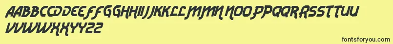 VtksRadicaleV2 Font – Black Fonts on Yellow Background