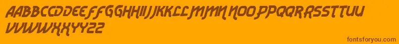 VtksRadicaleV2 Font – Brown Fonts on Orange Background