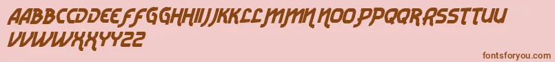 VtksRadicaleV2 Font – Brown Fonts on Pink Background