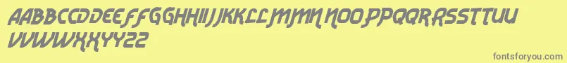 VtksRadicaleV2 Font – Gray Fonts on Yellow Background