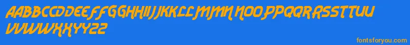 VtksRadicaleV2 Font – Orange Fonts on Blue Background