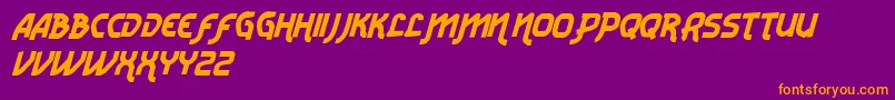 VtksRadicaleV2 Font – Orange Fonts on Purple Background