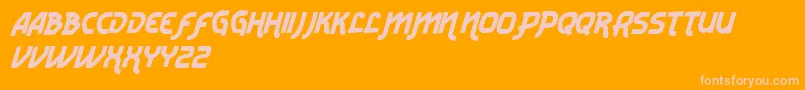 VtksRadicaleV2 Font – Pink Fonts on Orange Background