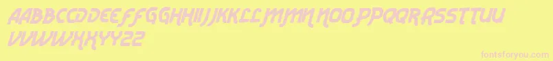 Шрифт VtksRadicaleV2 – розовые шрифты на жёлтом фоне