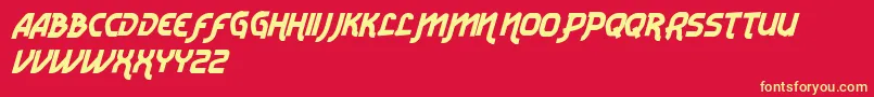 VtksRadicaleV2 Font – Yellow Fonts on Red Background