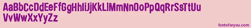 CfbrothersinarmspersonalRe Font – Purple Fonts on Pink Background