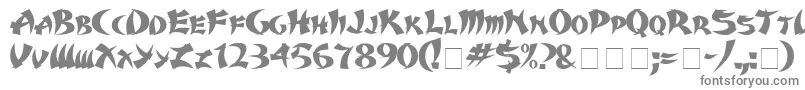 フォントKarateMedium – 白い背景に灰色の文字