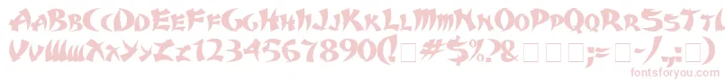 KarateMedium-fontti – vaaleanpunaiset fontit valkoisella taustalla