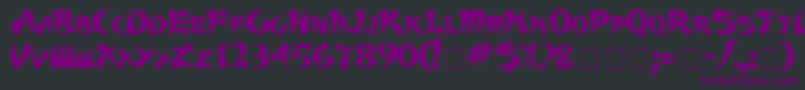 KarateMedium-fontti – violetit fontit mustalla taustalla
