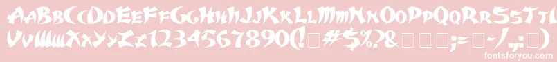 KarateMedium Font – White Fonts on Pink Background